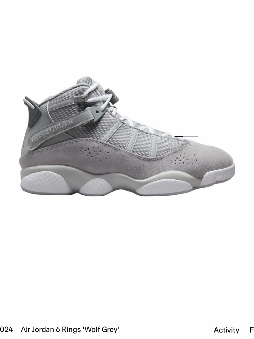 Jordan Men's Sneakers in Wolf Grey and White size 11
